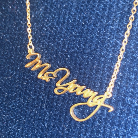 Personal Script Necklace