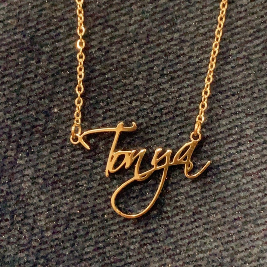 Personal Script Necklace