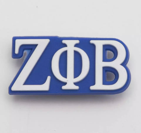 "Zeta Letters"  Shoe Charm