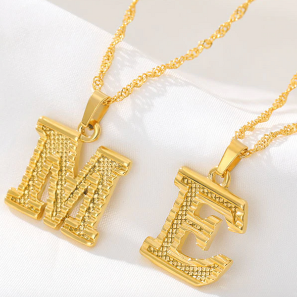 "Jess" Initial Lettering Necklace