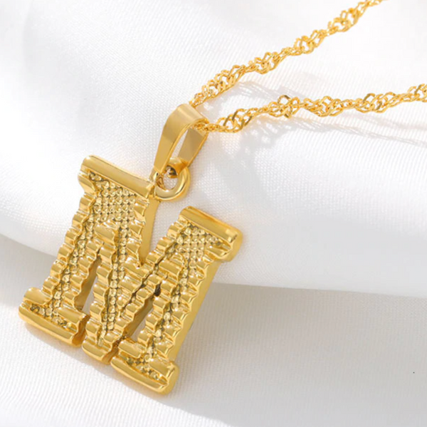 "Jess" Initial Lettering Necklace