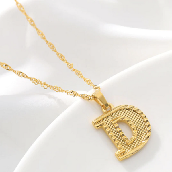 "Jess" Initial Lettering Necklace