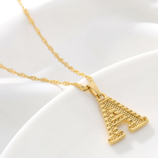 "Jess" Initial Lettering Necklace