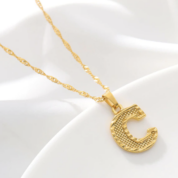 "Jess" Initial Lettering Necklace