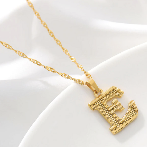 "Jess" Initial Lettering Necklace