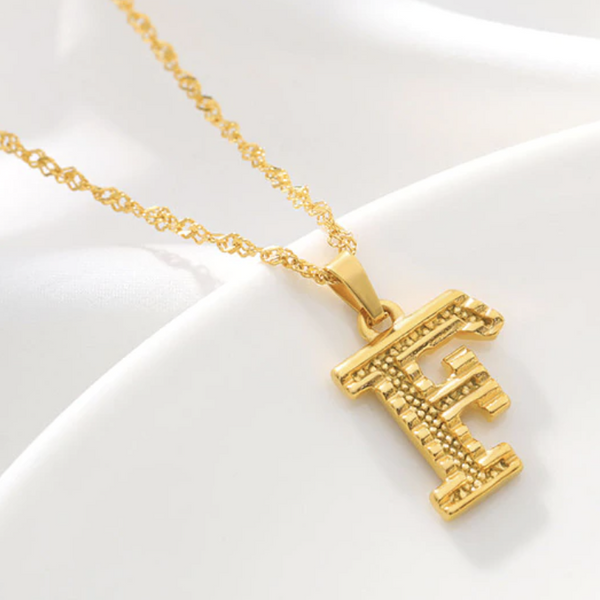 "Jess" Initial Lettering Necklace