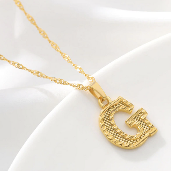 "Jess" Initial Lettering Necklace