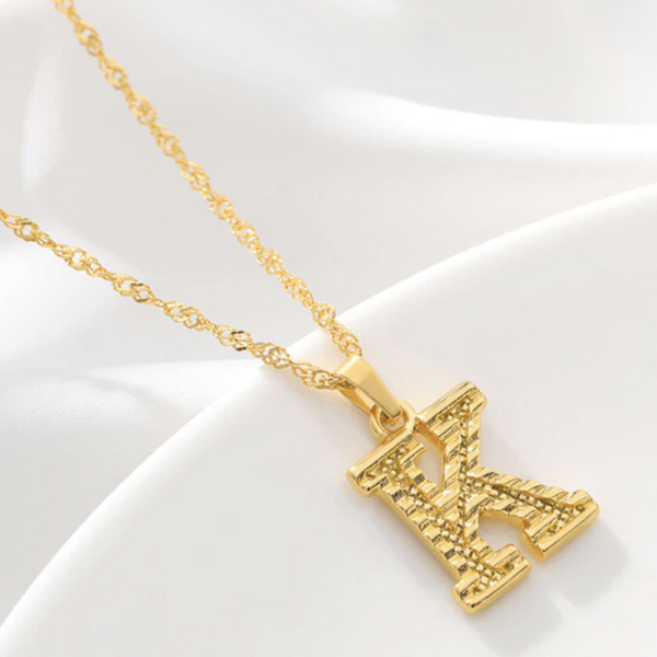 "Jess" Initial Lettering Necklace