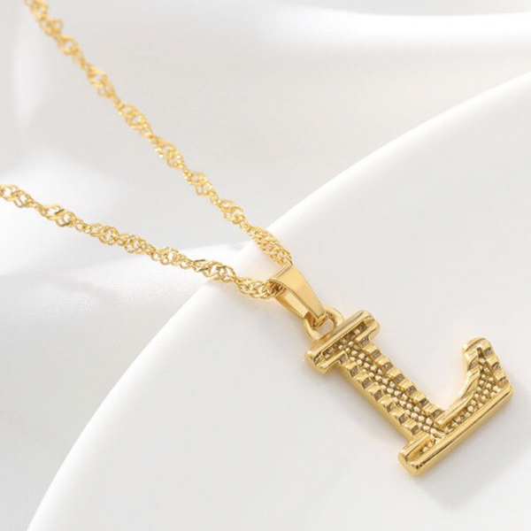 "Jess" Initial Lettering Necklace