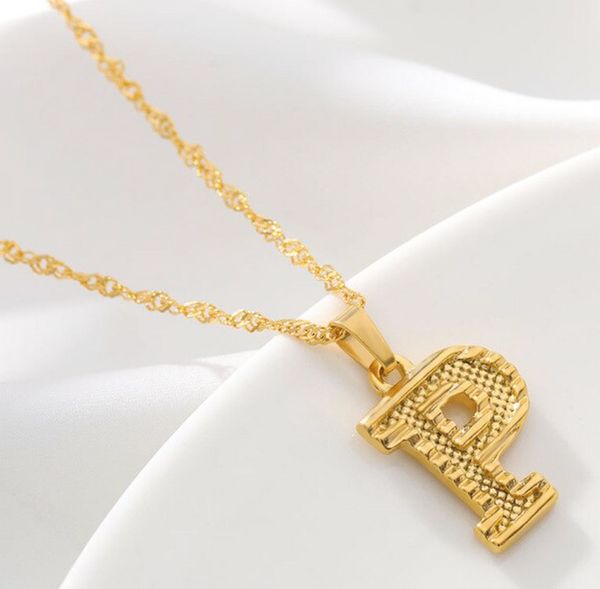 "Jess" Initial Lettering Necklace