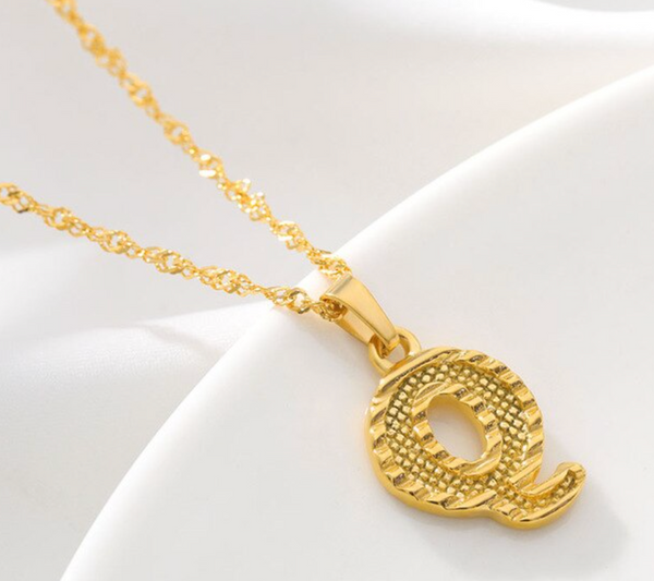 "Jess" Initial Lettering Necklace