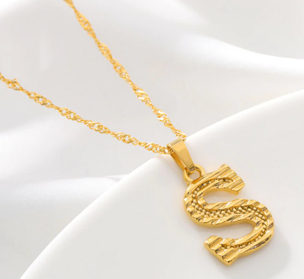 "Jess" Initial Lettering Necklace