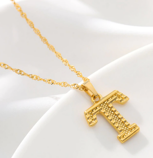 "Jess" Initial Lettering Necklace