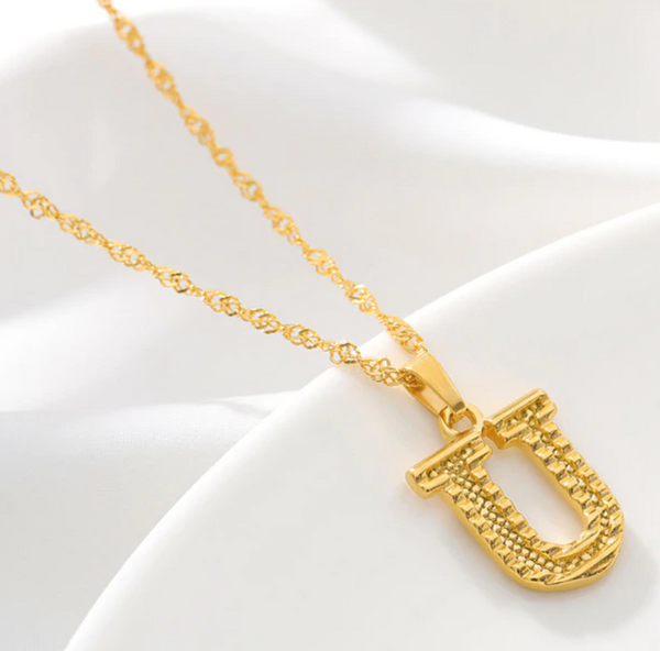 "Jess" Initial Lettering Necklace