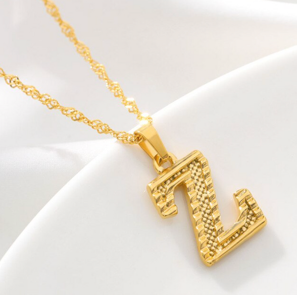 "Jess" Initial Lettering Necklace