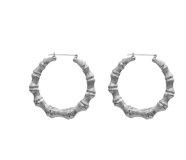 Bamboo Earring Hoop Set